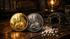 Sint Kinga op een herdenkingsmunt: dit betekenen de lelie, ring en zoutmijn