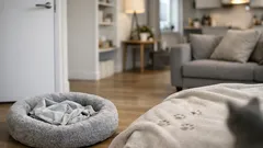 Waarom je kat rustiger wordt van een gedragen T-shirt in zijn mand