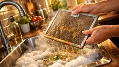 Zo maak je je afzuigkapfilter in 30 minuten vetvrij met baking soda en afwasmiddel