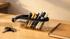 Maak een pennenzak van een PET-fles en rits: simpele DIY die echt lang meegaat
