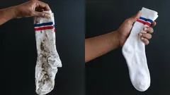 Voeg 4 eetlepels toe aan 3 liter water, en zelfs je oudste sokken worden witter dan sneeuw.