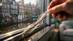 Deze vershoudfolie-truc houdt je raamrails langer schoon (zonder schrobben)