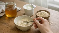 DIY gezichtsmasker met honing, yoghurt en haver: klaar in 30 seconden